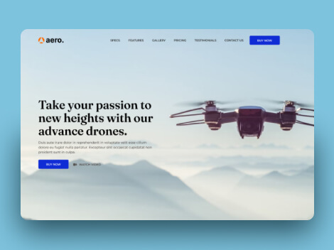 Aero Drone Landing Page